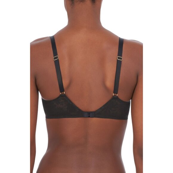 🆕NATORI Levitate Non-Padded Underwire Lace T-Shirt Bra 34DDD Black #724320 - Picture 5 of 10